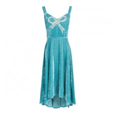 New Women's Square Collar Pleated Long Sleeve Dresses